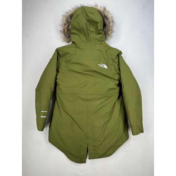 The North Face Girls’ Arctic Parka Forest Olive Green Small NWT - Picture 4 of 7